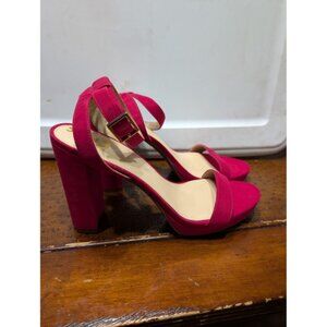 Circus by Sam Edelman Block Heel Sandals Ankle‎ Strap Pink Party Size 10